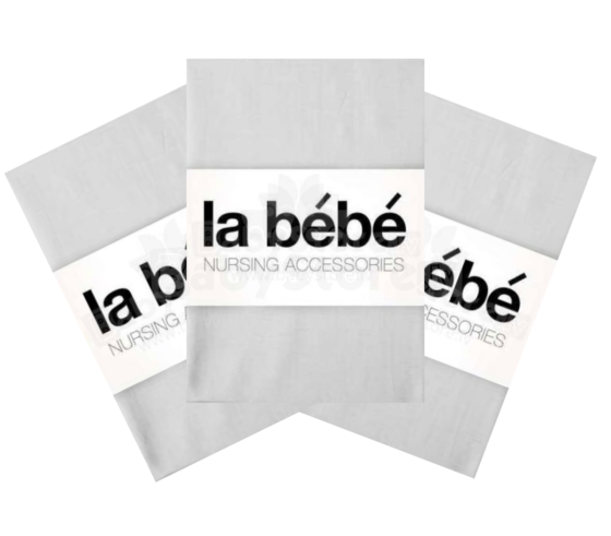 „La Bebe ™“ medvilniniai taškai. 85197 medvilnės / atlaso vystyklų rinkinys 75x75 cm - 3 vnt.