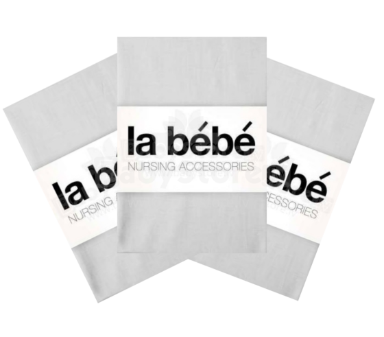 La Bebe™ Set 75x75(3) Art.85197 Grey Kokvilnas/Satīna Autiņu komplekts 75x75 cm - 3 gb