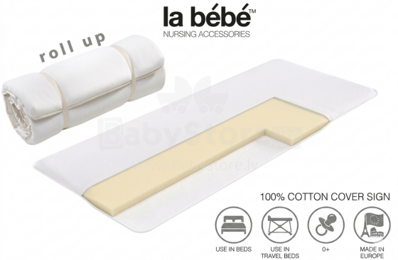 La Bebe™ Mattress Roll-up Art.85283 Детский верхний матраc для кроватки, манежа 120x60см