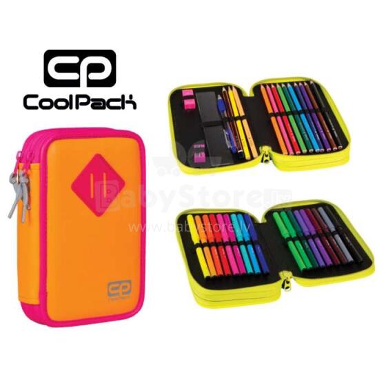 Cool Pack Art.54850 NEON Penālis ar diviem nodalījumiem,  ar piederumiem
