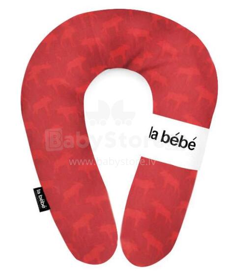 La Bebe™ Snug Cotton Nursing Maternity Pillow Art.85482 Elk Red Подковка для сна, кормления малыша 20x70cm
