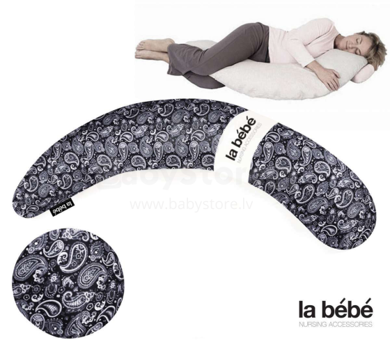 „La Bebe ™ Moon“ motinystės pagalvė Nr. 86006 Pagalvė pasaga nėščioms moterims su polistirolo įdaru, 195 cm