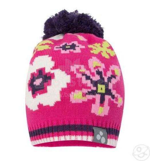 Huppa '17 Floral Art. 80360000-60063 Теплая вязанная шапочка для деток (р.L-XL)