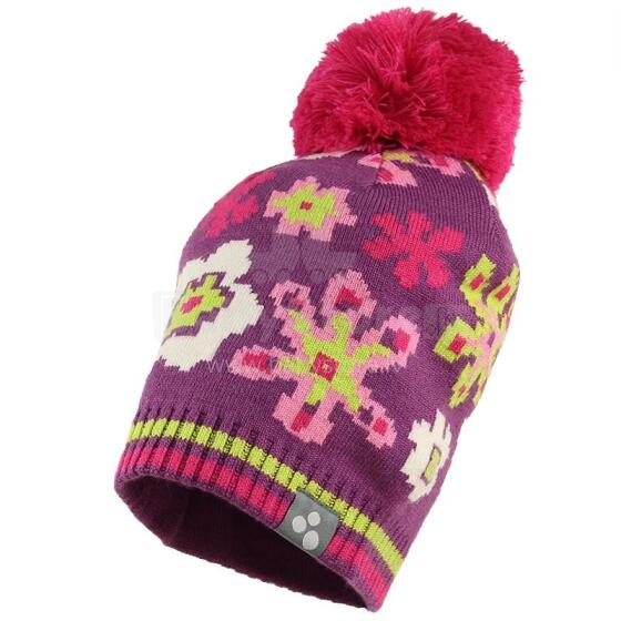 Huppa '17 Floral Art. 80360000-60073 Теплая вязанная шапочка для деток (р.L-XL)