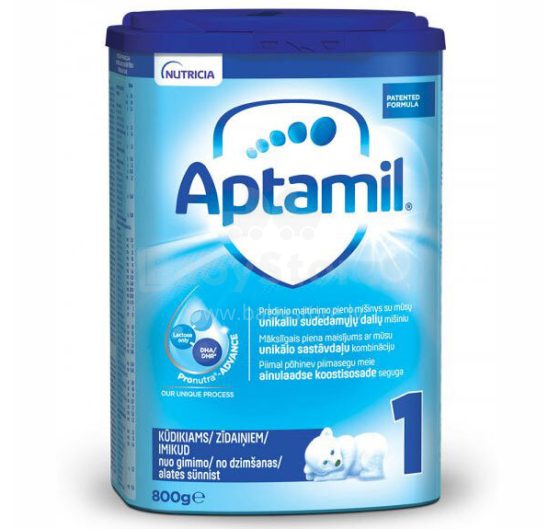 Aptamil 1 Pronutra Art.648207 Искусственная молочная смесь для младенцев от рождения, 800гр