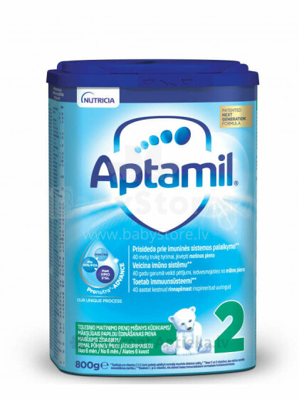 Aptamil 2 Pronutra Art.648811 dirbtinis papildomas pieno mišinys kūdikiams, nuo 6 mėnesių, 800g