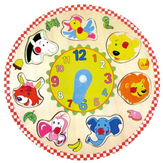 Bino Clock Puzzle Art.BN88062 Деревянные часы