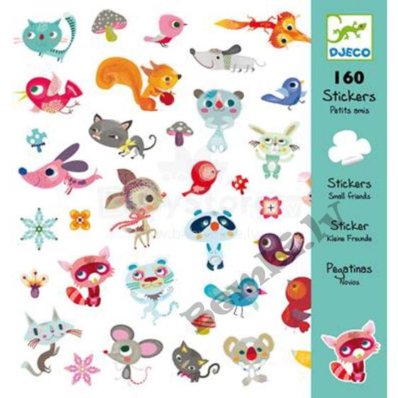 Djeco Stickers Little friends  Art. DJ08842 Attīstošā spēle - Mazie draugi