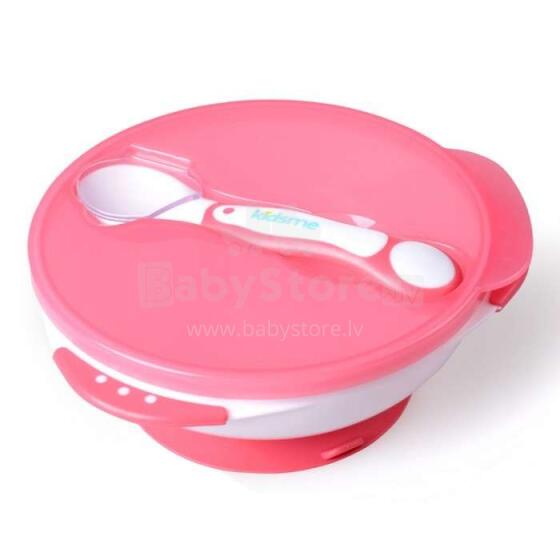 Kidsme Suction Bowl Art.9832 Lavender Bļodiņa ar piesūcekņi, vāciņu un termokarotīti