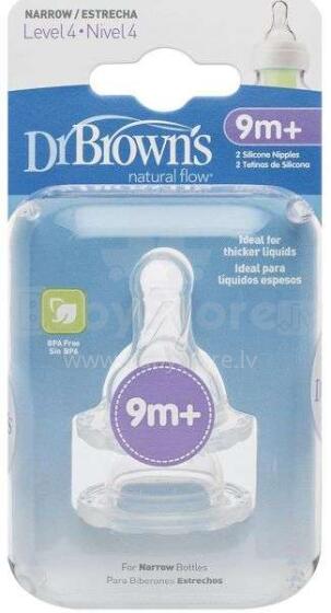 Dr.Browns Wide Neck Art.313-INTL Barošanas pudeļu knupīši  ar regulējamu tecēšanas ātrumu no 9+ (2 gab.)
