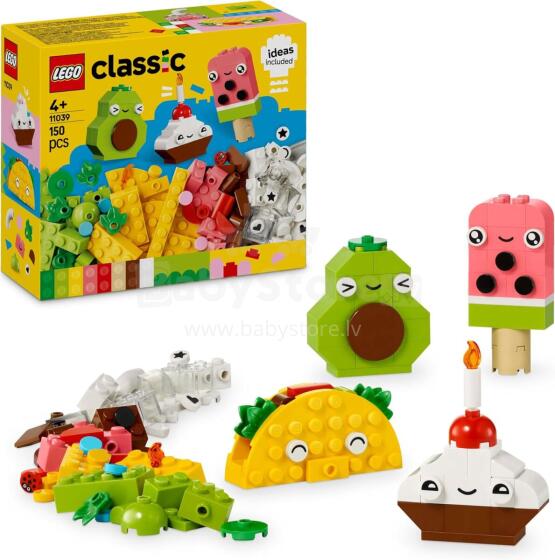 Lego Classic Creative Food Art.11039 Konstruktors, radošais komplekts,150gab