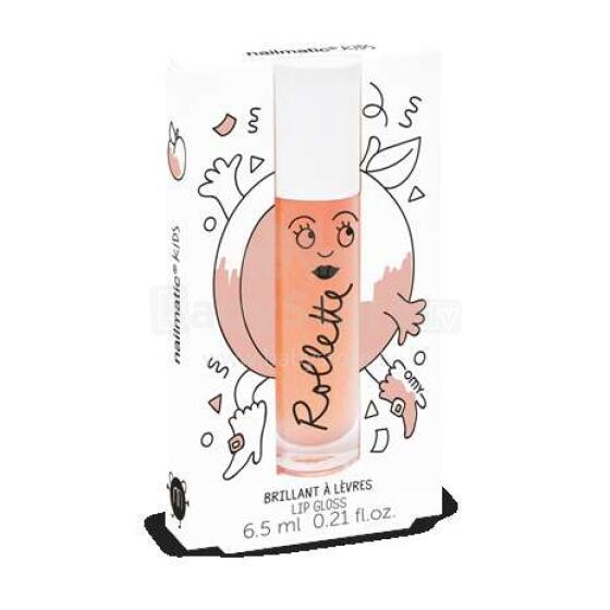 Nailmatic Kids Peach Art.Rollpeche Dabīga un mitrinoša bērnu lūpu krāsa ar vitamīniem un augļu garšu, 6.5ml