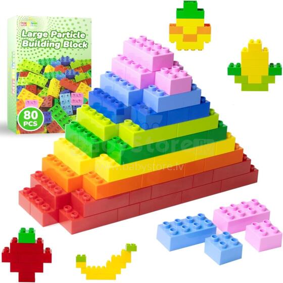 Mirthben Buildings Blocks Art.88443  Konstruktors ,80 gab