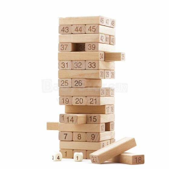 „Jenga“ 502048 šeimos stalo žaidimų balanso bokštas („Jenga“)