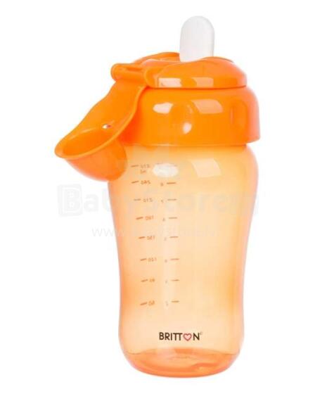 Britton Non-spill Soft Spout Cup Art.B1516 Orange Бутылочка непроливайка с мягким наконечником 270 мл
