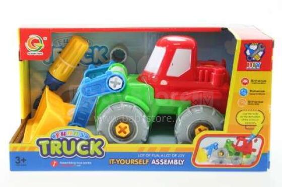 DIY Toys  Art.294366  Konstruktors traktors ar instrumentiem izjaucams