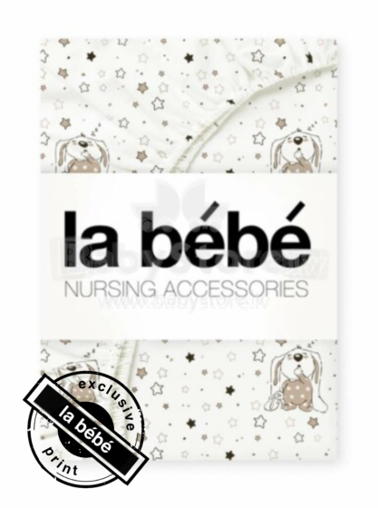 La Bebe™ Cotton 60x120 Art.89185 Bunnies Хлопковая простынка с резинкой 120x60