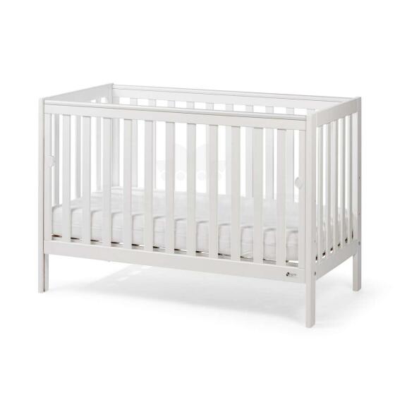 NordBaby Lunar Art.89232 White  Bērnu koka gulta 120x60cm