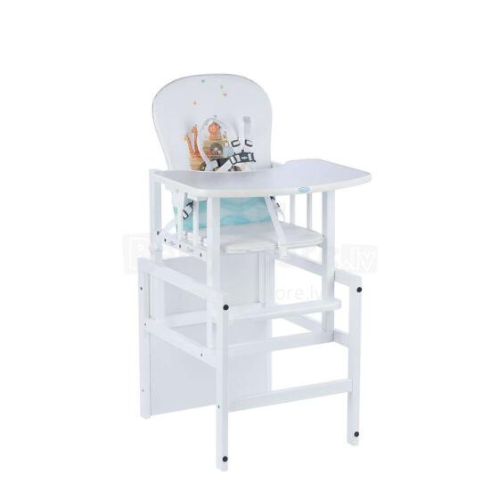Drewex Antonio Zoo Art.89236 White Barošanas krēsliņš