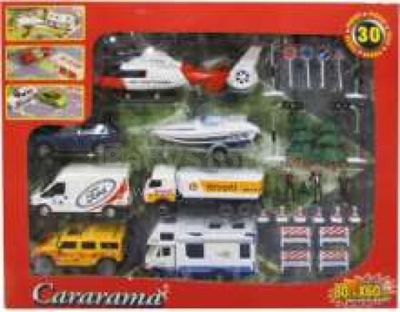 Cararama Art.70003 Набор большой Городские кварталы с автотехникой+карта-схема