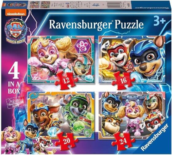 Ravensburger Paw Patrol 4 in 1  Art.89376 Набор пазлов 4 в 1  Щенячий патруль
