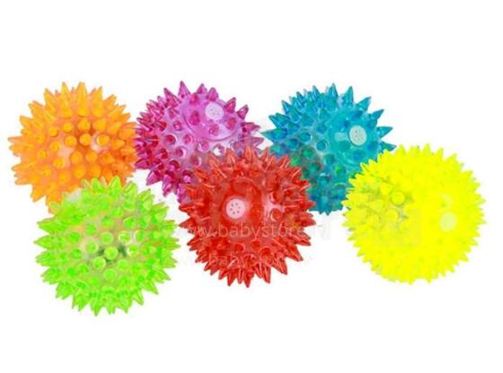 I-Toys Massage Ball Art.A-175 Masāžas bumba ezītis ar gaismu,1 gab. (diametrs 6 cm)