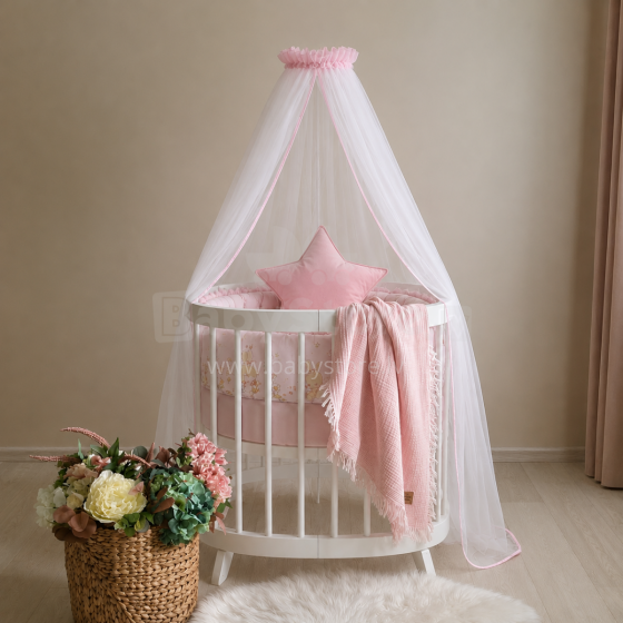 Lorelli Canopy Art.20051170005 Pink  Роскошный универсальный  балдахин для детской кроватки
