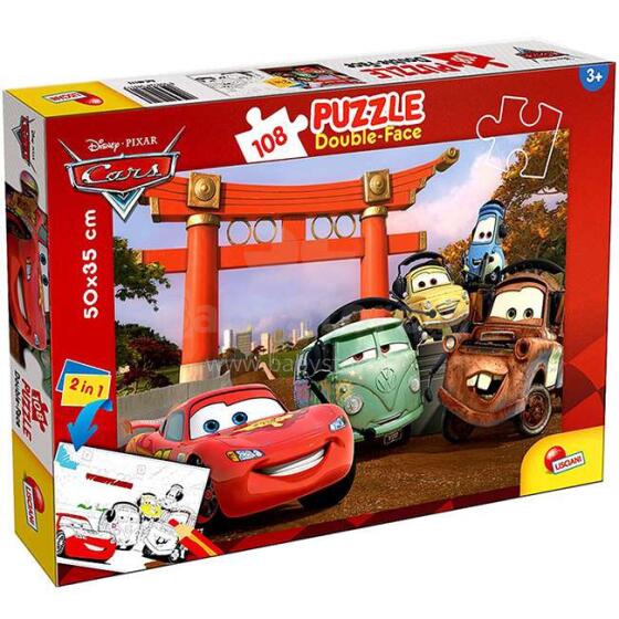 Lisciani Giochi  Cars Art.47987 Divpusēja puzle-krāsojamā grāmata