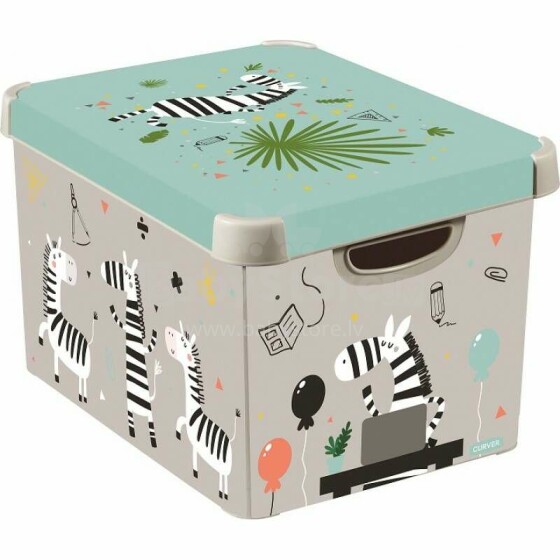 „Curver Deco Stockholm L Zebra Art.0804711Z18“ bagažo dėžė su dangčiu