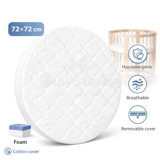 La Bebe™ Smart Bed Art.91114 Komfortabls bērnu porolona matracis/matracītis 72x72x5cm (Saderīgs ar Ingvart)