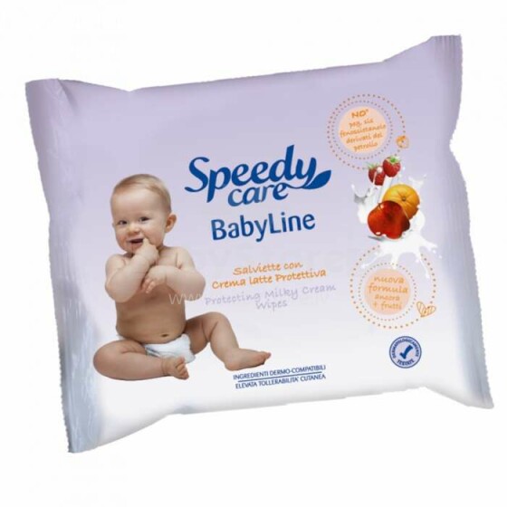 Speedy Care Babyline Art.96297  влажные салфетки для ухода за ребенком ,20 шт.