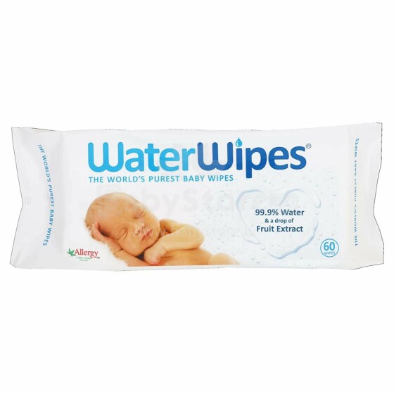 WaterWipes Original Baby Wipes Art.91420  Оригинальные влажные салфетки для младенцев,60 шт.