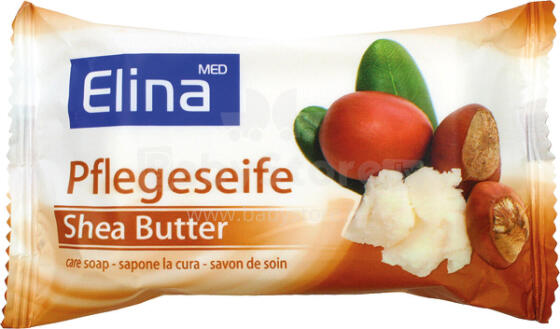 Elina Soap Shea Butter Art.91444 Tualetes krēms-ziepes ar biopiedevām (ar sveistu Šī),25gr