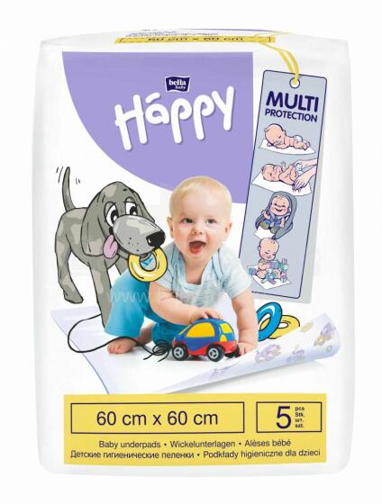 Happy Art.330524 Пеленки одноразовые впитывающие 5 шт. 60x60 см