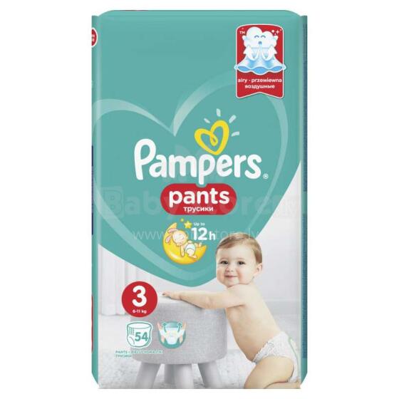 Pampers Pants  Art.P04G766 Bērnu biksītes S3 izmērs no 6-11kg, 54gab.