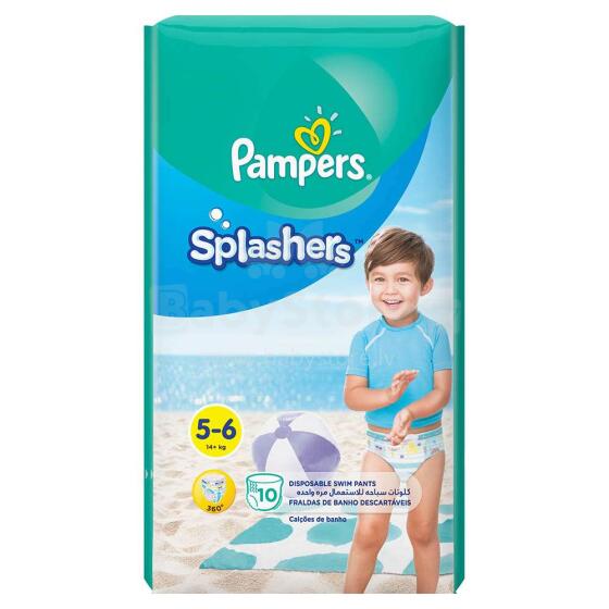 Pampers Pants Splashers Art.P04G667  Подгузники для маленьких плавцов , S5 размер 14+ кг, 10 шт.