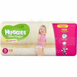 „Huggies Ultra Comfort Giga Girls“ prekės 41543642 sauskelnės 12–22 kg, 56 vnt