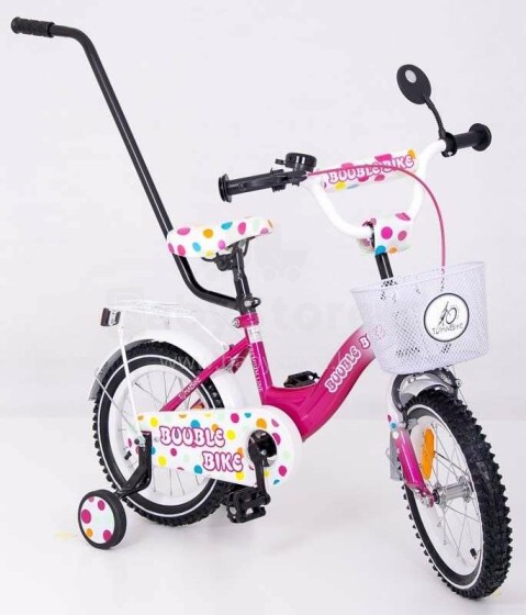 Ratas Tomabike Exclusive 14 rožinis / baltas vaikiškas dviratis (dviratis)