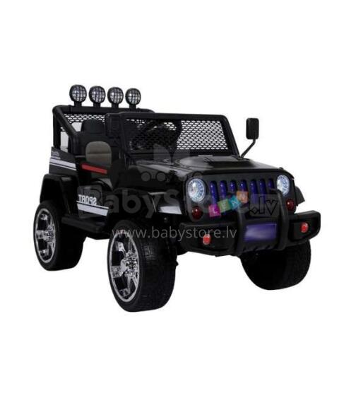 Mašīna ar akumulatoru un pulti S2388 JEEP black (2117) 4 dzinēji