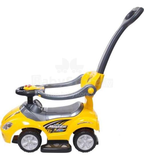 Sunbaby J05.008.1.2 [N0119] Mašīna ar stumjamo rokturi MEGA CAR yellow