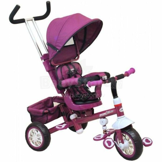 Baby Mix Alexis Purple Art.B32 Детский  трехколесный велосипед с ручкой управления и крышой
