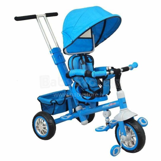 Baby Mix Alexis Blue Art.B32 Детский трехколесный велосипед с ручкой управления и крышой