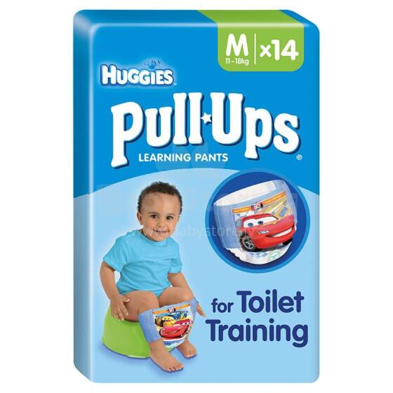 Huggies Pull Ups Boys Art041531267 autiņbiksītes podiņapmācībai 11-18 kg, 14 gab.