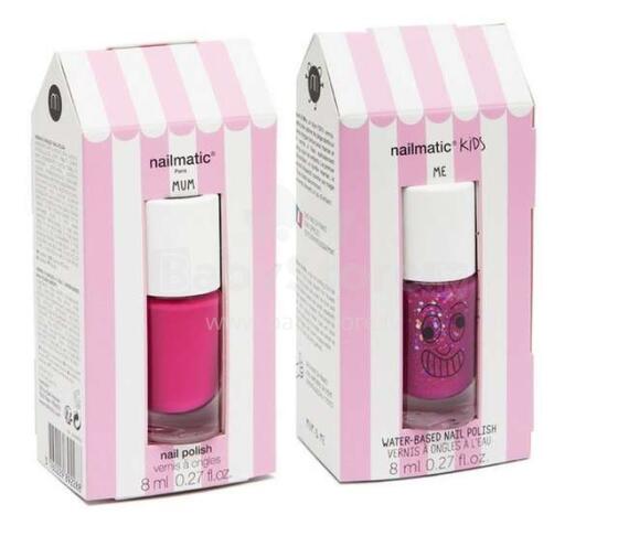 Nailmatic Kids Mumm and Me Art.NKMUMME04  Netoksiska bērnu nagu laka uz ūdens bāzes komplekts , 8ml