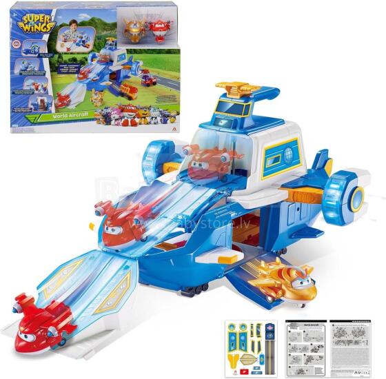 Super Wings The World Aircraft Art.92418 Rotaļu komplekts, lidojoša lidosta ar figūrām