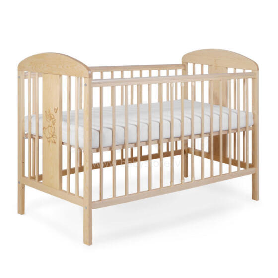 La Bebe™ Kids Wood Cot Tomi 18 Art.92455 Natural Детская деревянная кроватка 120x60см