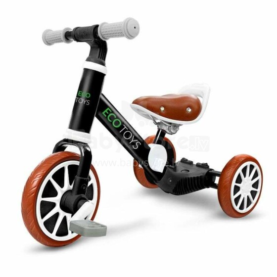 Eco Toys Balance Bike 3 in 1 Art.LC-V1322 Black Bērnu skrējritenis