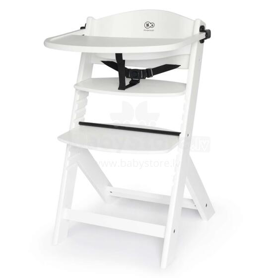 KinderKraft Enock Art.92567 White  Koka barošanas krēsls