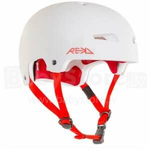Rekd Elite White Red Art.R159 Сертифицированный, регулируемый шлем для детей