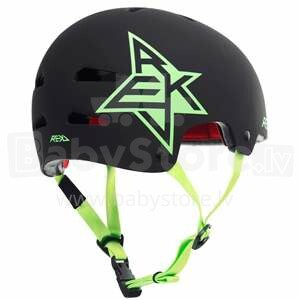 Rekd Elite Icom Black Green  Art.R160 Сертифицированный, регулируемый шлем для детей